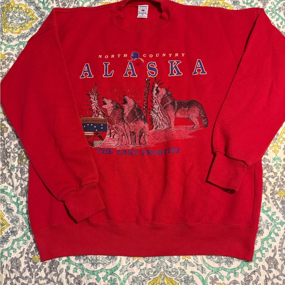Vintage Alaska Red Crewneck Sweatshirt - North Country